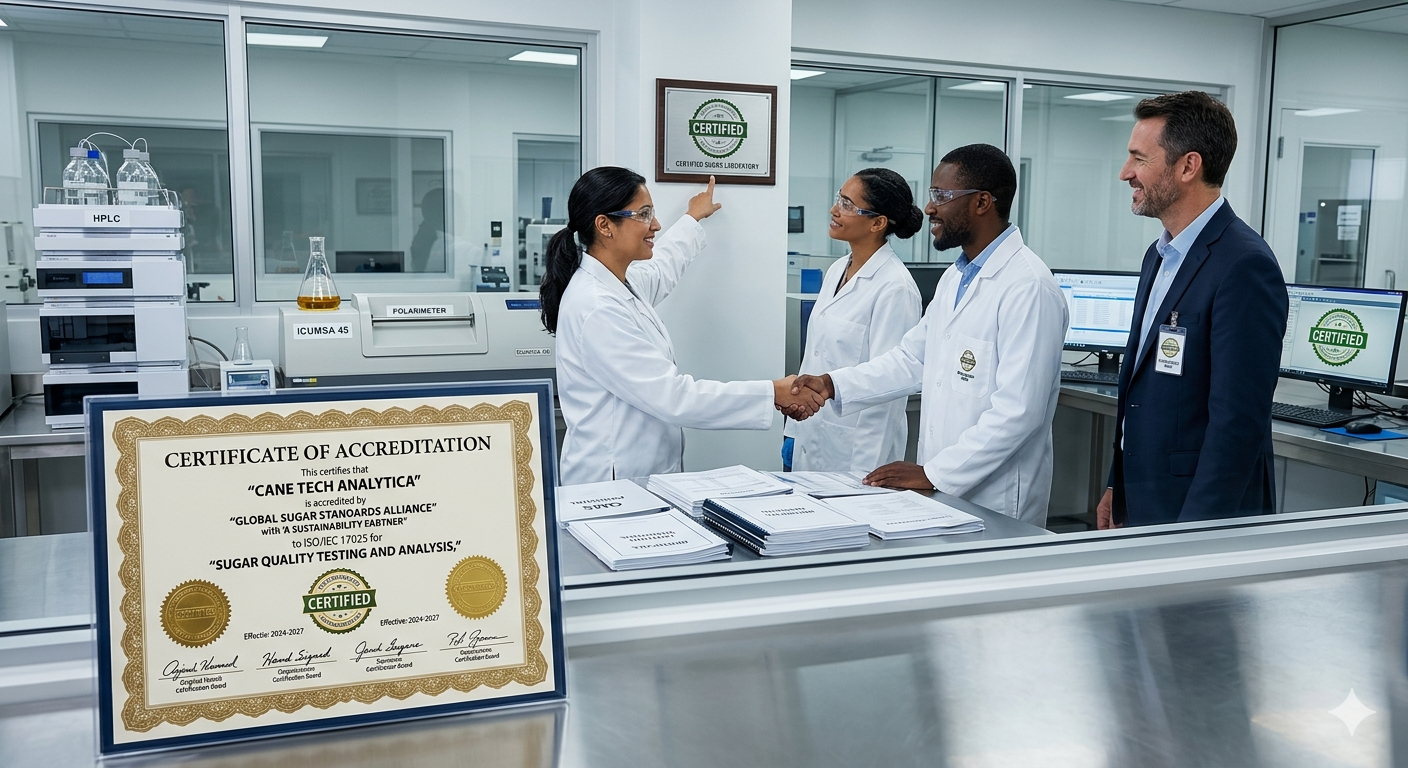 Sugar quality testing laboratory certification process